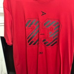 Jordan Red and Black Short Sleeve Tee